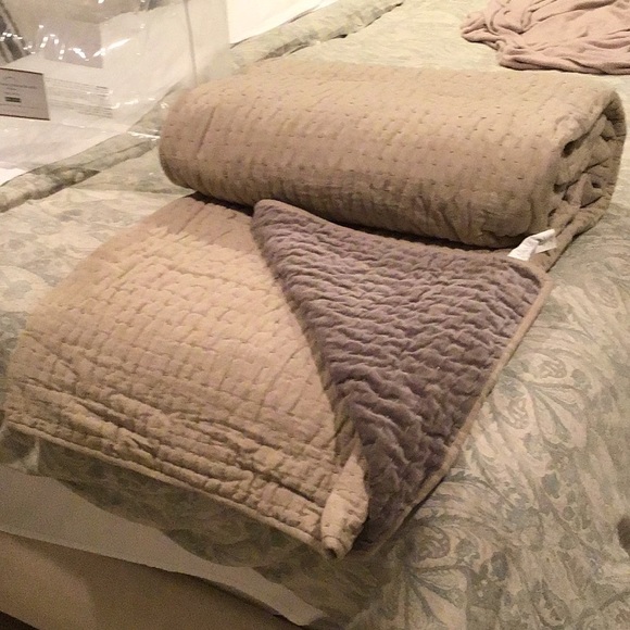 Pottery Barn Bedding Pottery Barn Velvetlinen Pickstitch Quilt King